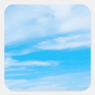 Sticker Carré Ajouter du texte Modèle carré ciel bleu nuages nat