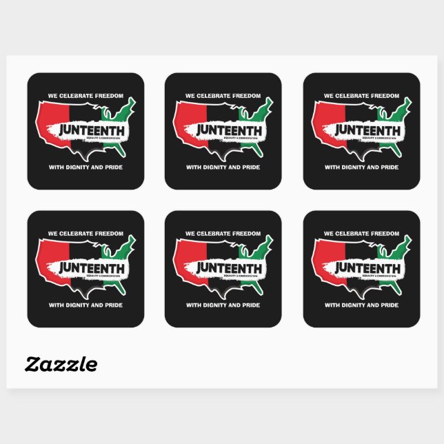 Sticker Carré Ajouter un nom Modifier le texte USA Carte Junette (Feuille)