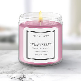 Sticker Carré Ajouter votre marque Classic Black Border Étiquett