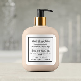 Sticker Carré Ajouter votre marque Classic Black Border Ingrédie