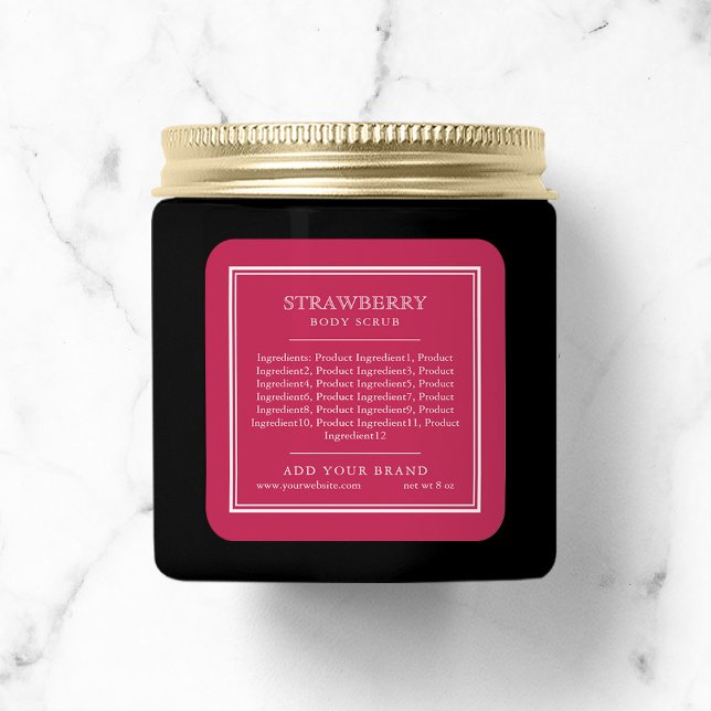 Sticker Carré Ajouter Votre Marque Classique Couleurs Personnali (Créateur téléchargé)