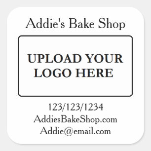 Sticker Carré Ajoutez votre logo d'entreprise