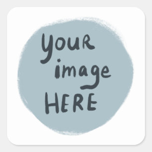 Sticker Carré Ajoutez Votre LOGO ou Image Feuille PERSONNALISÉE