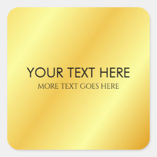 Sticker Carré Ajoutez Votre Texte Nom Monogramme Modèle Personna