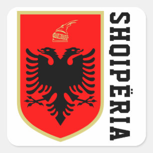 Sticker Carré Albanie Armoiries