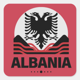 Sticker Carré Albanie Union européenne