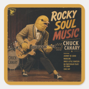 Sticker Carré Album de Chuck Canary : une parodie