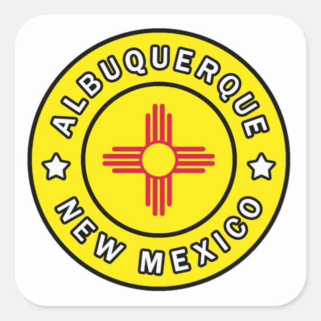 Sticker Carré Albuquerque Nouveau-Mexique (Devant)