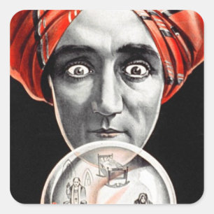 Sticker Carré Alexander, Crystal Seer Connaît, Voit, Dit Tout