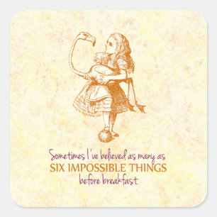 Sticker Carré Alice au pays des merveilles