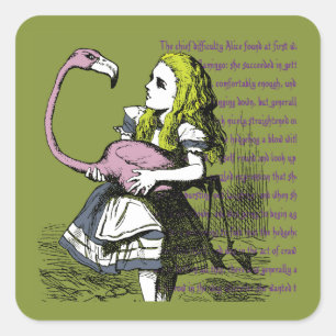 Sticker Carré Alice au pays des merveilles