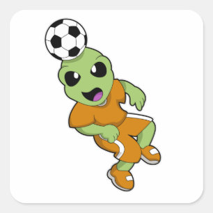 Sticker Carré Alien à Soccer Sports