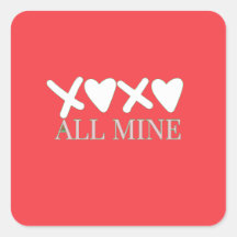 ALL MINE XOXO Valentine Shirt - Minimal Love Desig