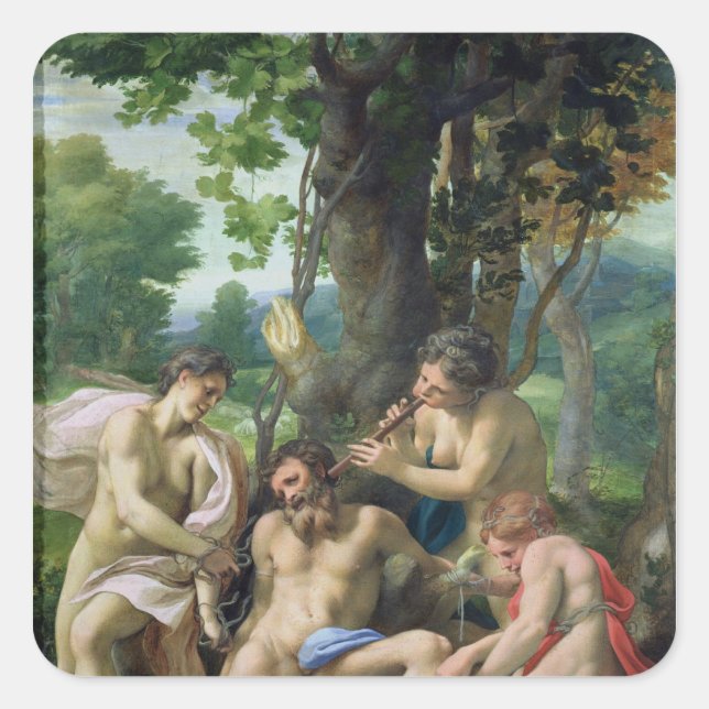 Sticker Carré Allégorie des Vices, 1529-30 (Devant)