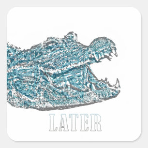 Sticker Carré Alligator ultérieur