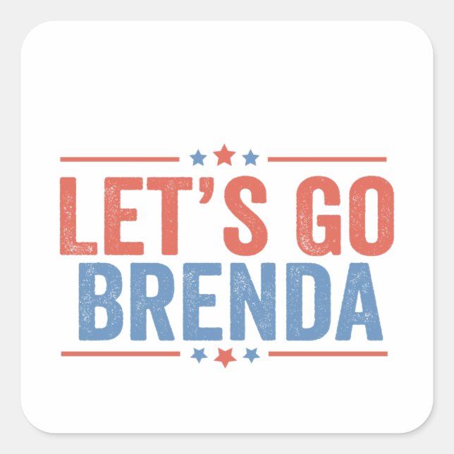 Sticker Carré Allons à Brenda Kamala Election 2024 (Devant)
