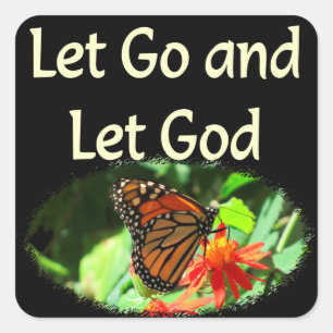 STICKER CARRÉ ALLONS ET LAISSEZ DIEU BUTTERFLY DESIGN