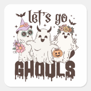 Sticker Carré Allons Gouls Halloween