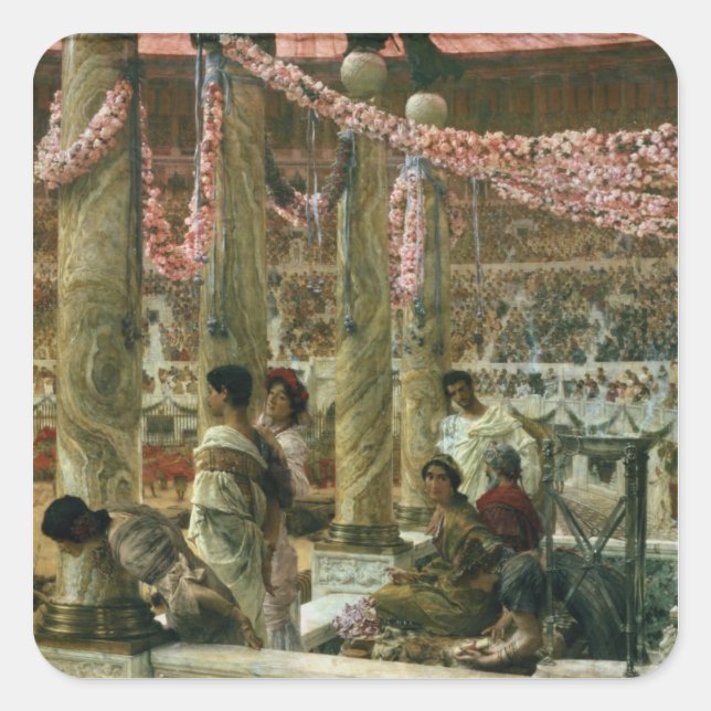 Sticker Carré Alma-Tadema | Caracalla et Geta, 1907 (Devant)