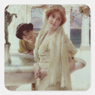 Sticker Carré Alma-Tadema   Une différence d'opinion