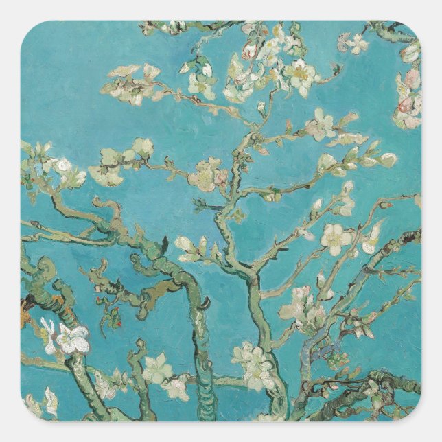 Sticker Carré Almond Blossom (Devant)