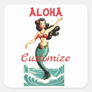 Sticker Carré Aloha Mermaid Thunder_Thunder_Cove