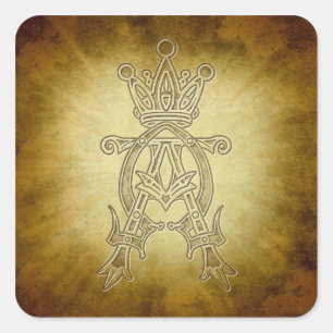 Sticker Carré Alpha Omega Roi des Rois Design