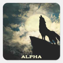 Alpha Wolf Howling À La Pleine lune