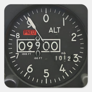 Sticker Carré Altimètre avionique