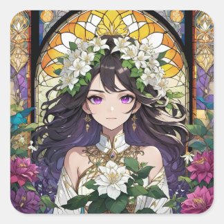 Sticker Carré Amara Violetta