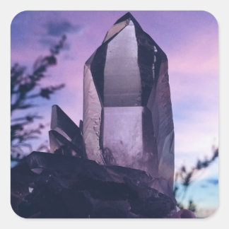 Sticker Carré amateurs de cristal