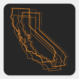 Sticker Carré ambre de californie