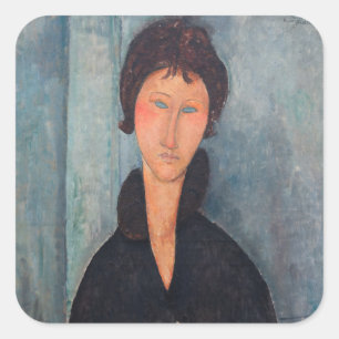 Sticker Carré Amedeo Modigliani - Femme aux yeux bleus