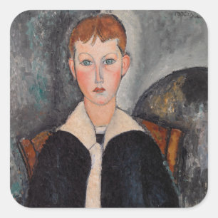 Sticker Carré Amedeo Modigliani - Garçon en Sailor