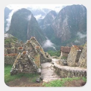 Sticker Carré Amérique du Sud, Pérou, Machu Picchu