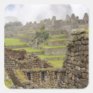 Sticker Carré Amériques, Pérou, Machu PIcchu. L'ancien