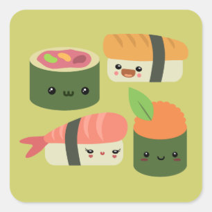 Sticker Carré Amis du Sushi