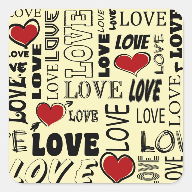 Sticker Carré Amour (Devant)