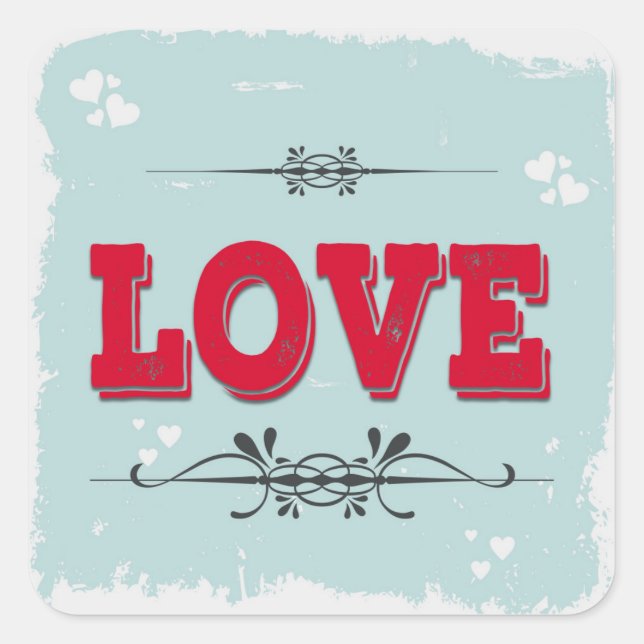 Sticker Carré Amour (Devant)