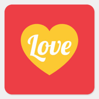 Sticker Carré Amour,cœur,sur mesure