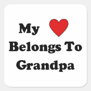 Sticker Carré Amour de grand-papa