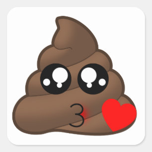 Sticker Carré Amour Emoji de coeur de dunette