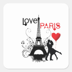 Sticker Carré Amour Paris