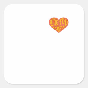 Sticker Carré Amour Plus Style de Mise en Page Propre 