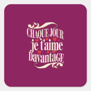 Sticker Carré Amour pour Toujours