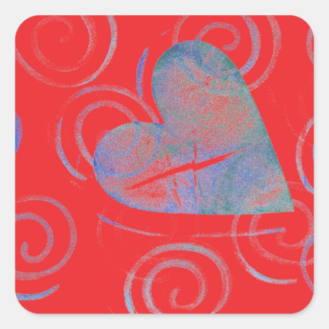 Sticker Carré Amour tourbillonnant (Devant)