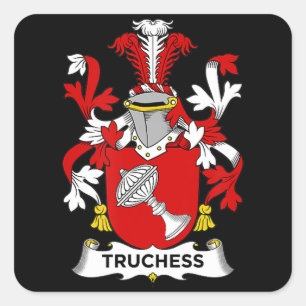 Sticker Carré Amoureux des échecs Armoiries de Truchess - Armo