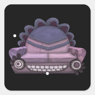 Sticker Carré Amoureux du mobilier en jaillissant manger scion d