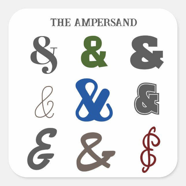Sticker Carré Ampersand Day (Devant)