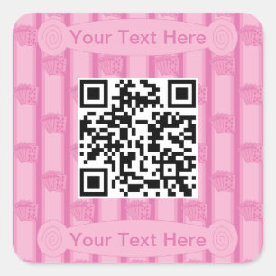 Sticker Carré Amusement et fantaisie Royal Flush QR Code